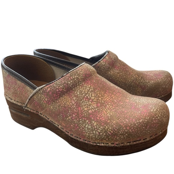Dansko Multi Color Pastel Soft Leather Pebble  Professional Workwear Clog 39 - Picture 1 of 10